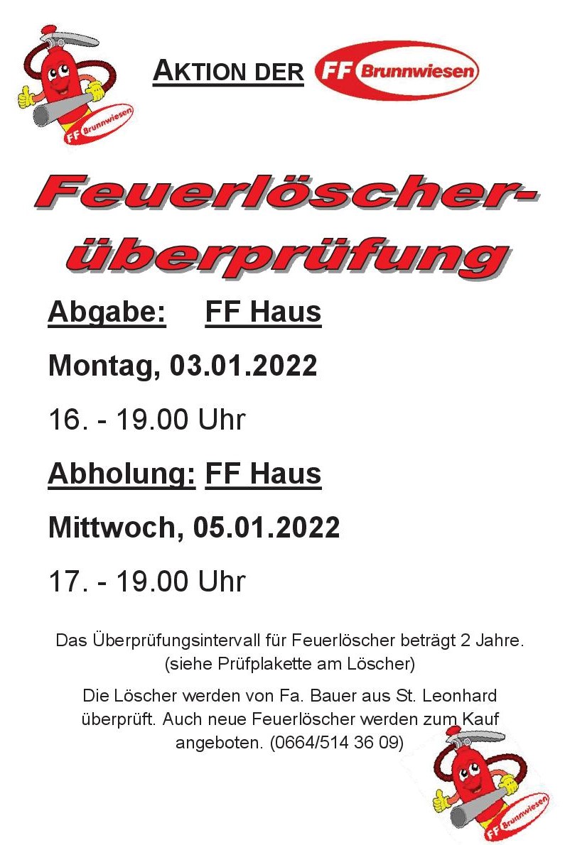 Feuerlöscherüberprüfung 2022